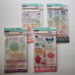 4 Recollections Stamp & Stencil Bundle Lot